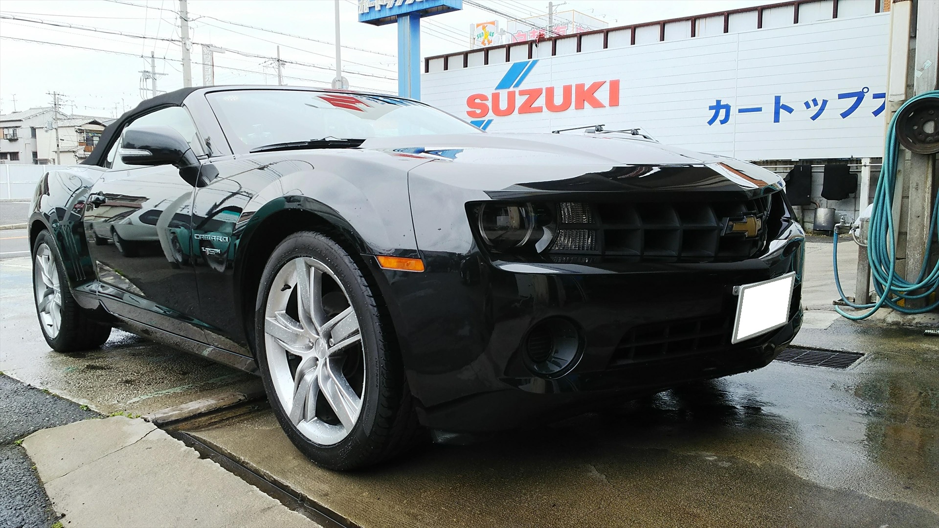 シボレーカマロコンバーチブル 幌交換 ブラック 愛車の総合病院 カートップ大阪